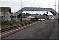 Footbridge beyond the eastern end of Llanelli railway station