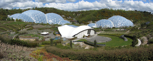 View across the Eden Project site