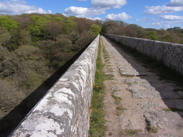 Looking along Treffry Viaduct