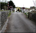 Road from river bridge to level crossing, Llandybie