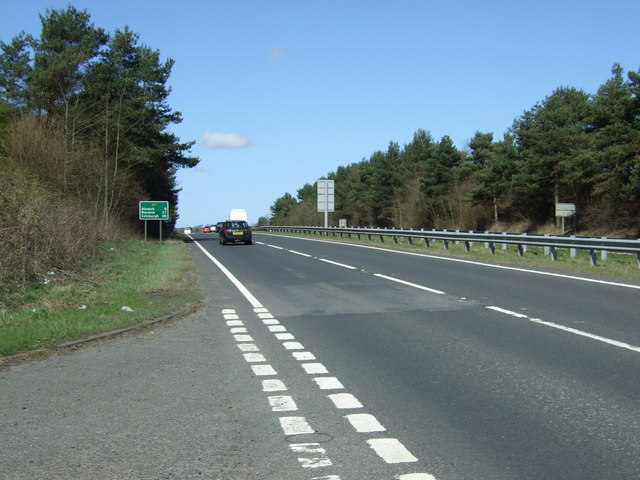 A1 northbound near Old Felton