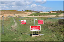 TQ7510 : Closed bridleway, Combe Valley Way construction by Oast House Archive