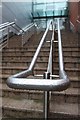 Wet handrail, Golden Square entrance looking up