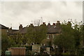 View of terraced houses on Oldhall Street from the Lea towpath