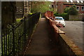 View of the path between the Hertford St. Andrew church and Bridges Court from St. Andrew Street