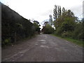 The entrance to Meadow Lane Farm, Oakley Green