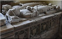ST7345 : Nunney:  All Saints Church: The effigy of Sir John Paulet (d. 1437) by Michael Garlick