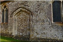 ST7345 : Nunney; All Saints Church:  Blocked doorway in the north wall by Michael Garlick