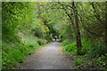 Path on disused railway, looking towards Wootton Station