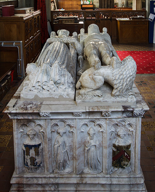 St Peter's Church, Elford - monument to Sir Thomas Arderne