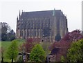 TQ1906 : View to Lancing College Chapel by Rob Farrow