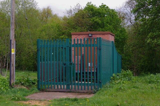 Electricity substation near Perdiswell Park Golf Course, Perdiswell, Worcester