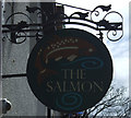 Sign for the Salmon pub, Belford