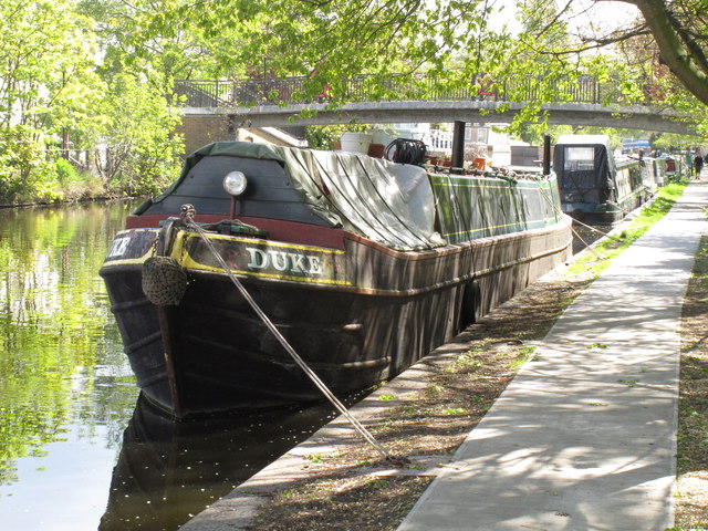 Duke - narrowboat on Paddington Arm, Grand Union Canal