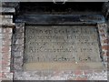 Plaque above door of Lower Peover School