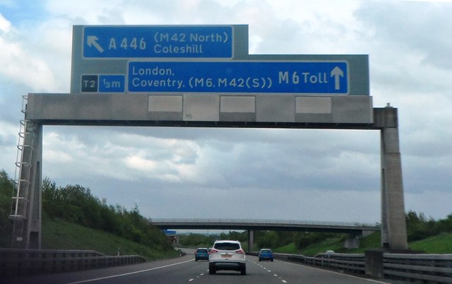 Gantry over the M6 Toll