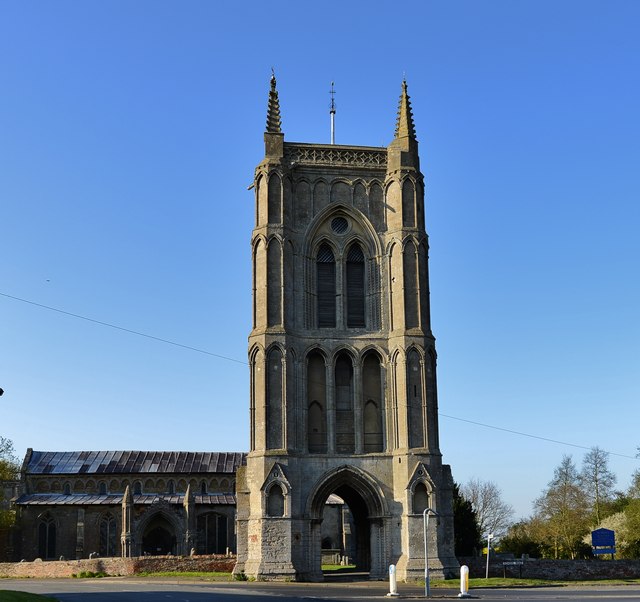 West Walton: The detached bell tower from Wisbech Road