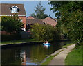 Towpath and houses along the Coventry Canal