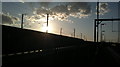 View of the Channel Tunnel Rail Link from the end of the platform at Rainham station