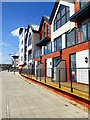 New riverside houses beside the River Usk in Newport