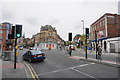 The junction of Ashley Road and The Downs