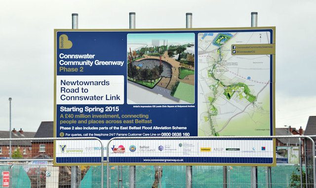 Connswater Greenway information sign, Belfast (May 2015)