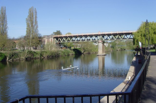 Sculling practice on a placid river Severn