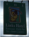 Sign for the Links Hotel, Seahouses