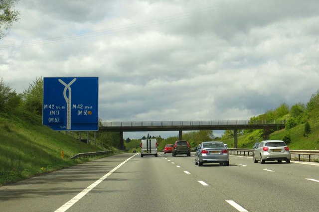 The M40 heading north-west to Birmingham