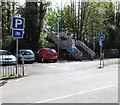 Station Road entrance to Romsey railway station car park