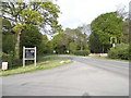 London Road at the entrance to Andover Down Farm