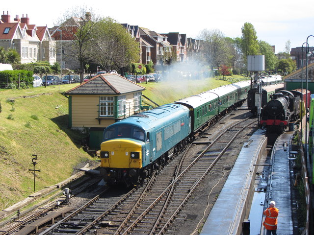 Diesel Departure from Swanage Station