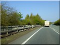 A5 with the parapet of the bridge over B4473