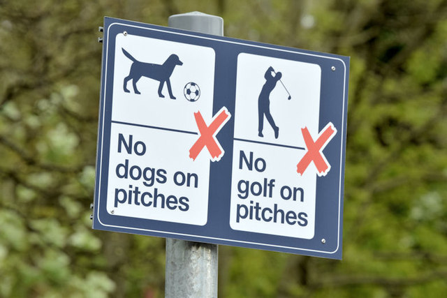 "NO" sign, Victoria Park, Belfast (May 2015)