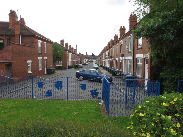 View along Trentham Road from the canal