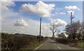 Straight road near Y Garnedd