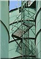 Stairs among the silos