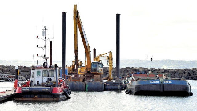 Dredging equipment, Carrickfergus marina (May 2015)