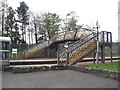 NS9962 : Footbridge at Addiewell Station by M J Richardson