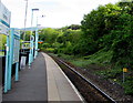 Quarter mile post opposite Rogerstone railway station 