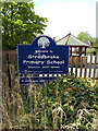 TM2374 : Stradbroke CEVC Primary School sign by Geographer