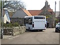 NU1241 : Castle Shuttle bus, Prior Lane, Holy Island by Graham Robson