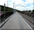 SO1709 : Ebbw Vale Town railway station platform by Jaggery