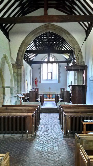 Interior of St Mary and St Peter Church, Wilmington