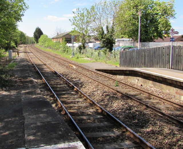 Railway towards Yeovil from Sherborne... © Jaggery :: Geograph Britain ...