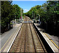 View NE from Sherborne railway station footbridge 