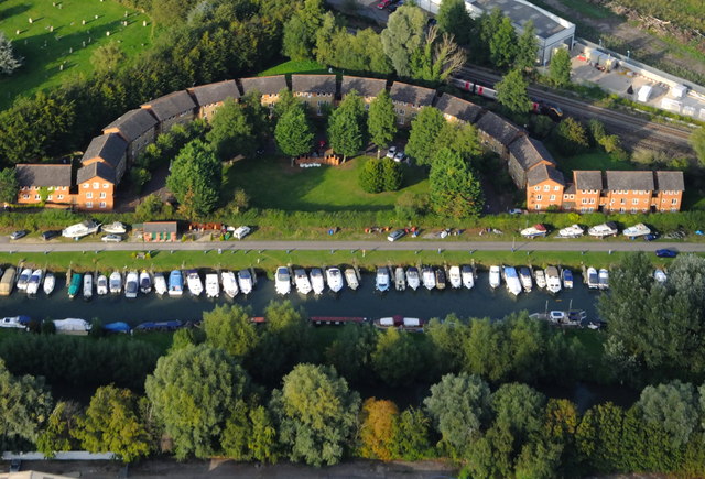 Aerial View of Osney Mill Marina