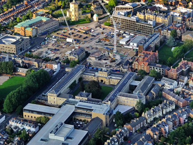 Aerial View of Oxford's Radcliffe Observatory Quarter development