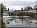 Weston weirs, River Avon, from the west