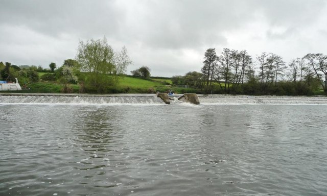 The weir at Saltford Lock from below